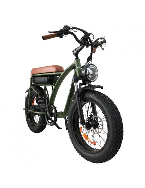BEZIOR XF001 Plus Bici elettrica pneumatico 20*4.0in motore 48V 1000W velocità massima 45km/h 17.5Ah - Verde militare Sconto