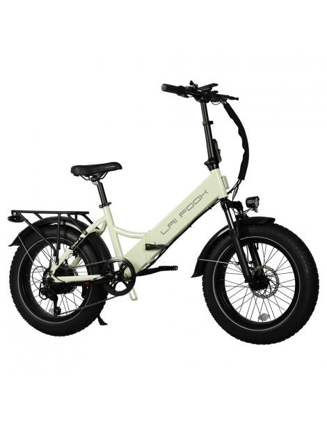 LAIFOOK Cityfun S Bicicletta elettrica pieghevole motore da 250W batteria da 48V 10.4AH pneumatici grassi da 20*4.0" - Verde Outlet