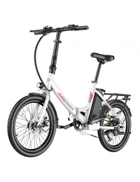 FAFREES F20 Light 20*1.95'' Pneumatico Bicicletta elettrica pieghevole da città motore 48V 250W batteria 14.5Ah - Bianco In Vendita