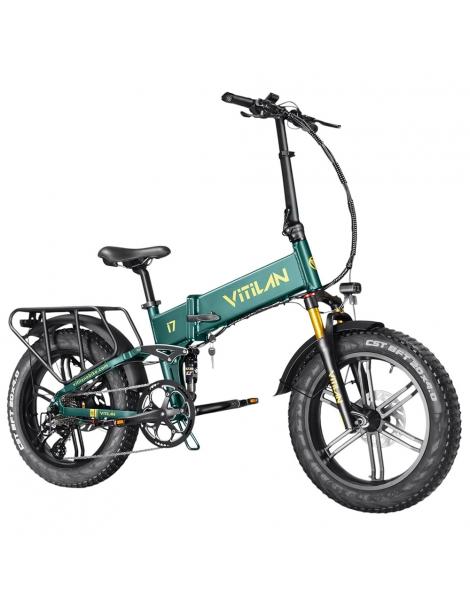 Vitilan I7 Pro 3.0 Bicicletta elettrica motore 750W 48V 20Ah pneumatico grasso 20*4.0 pollici 45km/h 80Nm 110km - Verde Offerte