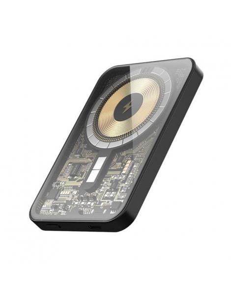 HINOVO MB1-5000xb Banca di potenza magnetica portatile senza fili 5000mAh stile Cyberpunk