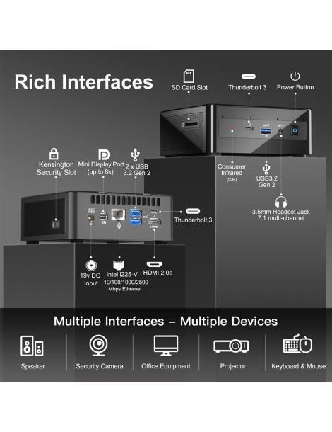 Intel NUC 11 Mini PC Intel Core i7-1165G7 Quad Core fino a 4 7 GHz 32GB DDR4 RAM 1TB SSD Lightning offer