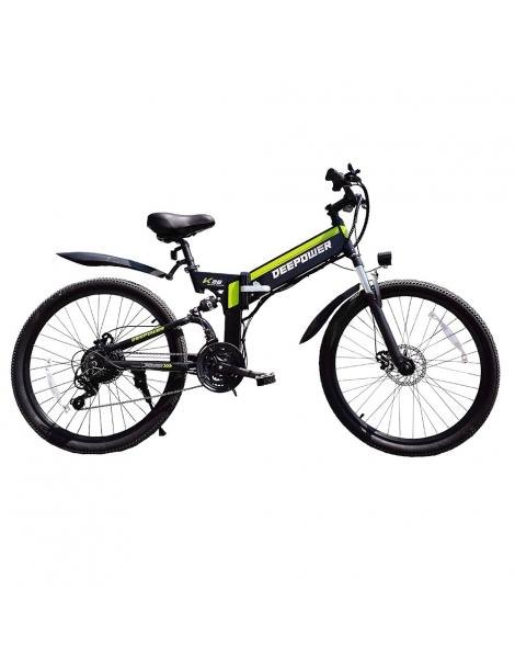 DEEPOWER K26 Bicicletta elettrica pieghevole pneumatici da 26 pollici motore da 48V 500W batteria da 12 8Ah