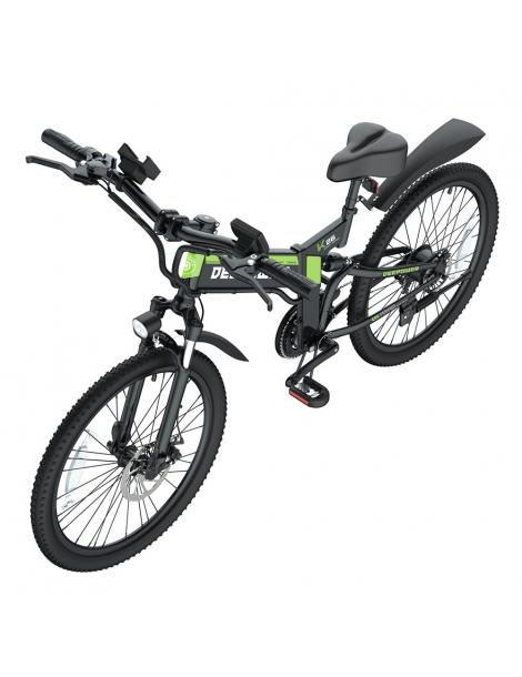 DEEPOWER K26 Bicicletta elettrica pieghevole pneumatici da 26 pollici motore da 48V 500W batteria da 12 8Ah Comprane uno, ottenene uno gratis