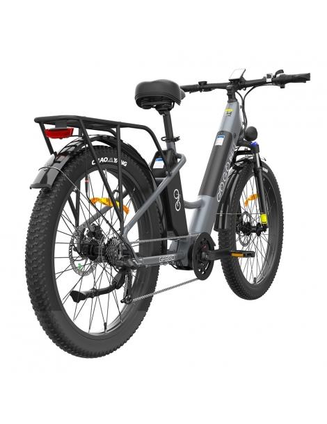 GOGOBEST GF850 26 * 3 pollici pneumatici bicicletta elettrica con motore centrale 500W motore 2 * 10.4Ah batterie - Grigio Fino al 50% di sconto