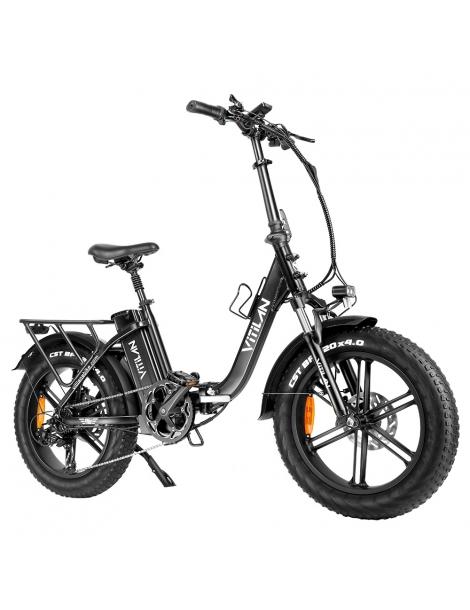 Vitilan U7 2.0 Bicicletta elettrica pieghevole ruote grasse da 20*4.0 pollici motore da 750W batteria 48V 20Ah - Nero Fino al 65% di sconto