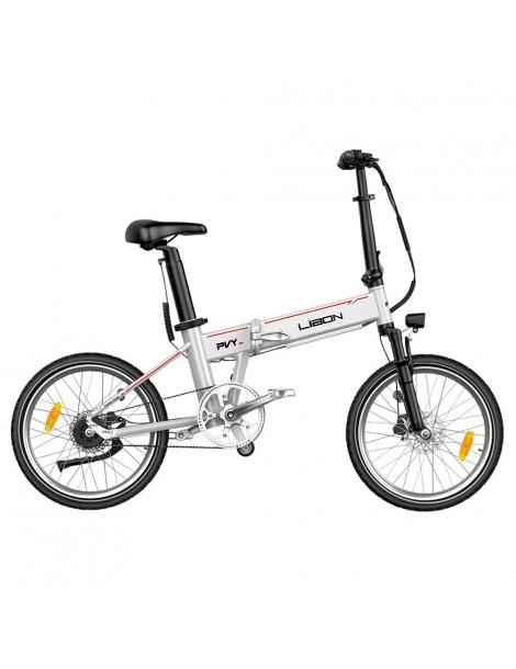 PVY LIBON Bicicletta elettrica pieghevole da città motore 500W 36V 20.4Ah pneumatici 20*2.5” 25km/h 260km - Argento 50% di sconto con spedizione gratuita