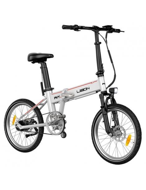 PVY LIBON Bicicletta elettrica pieghevole da città motore 500W 36V 20.4Ah pneumatici 20*2.5” 25km/h 260km - Argento 50% di sconto con spedizione gratuita