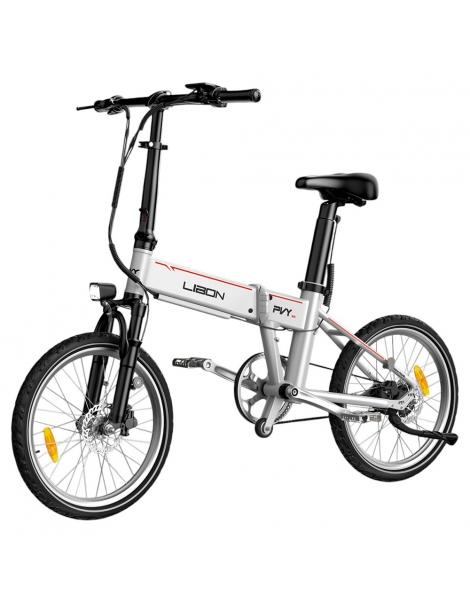 PVY LIBON Bicicletta elettrica pieghevole da città motore 500W 36V 20.4Ah pneumatici 20*2.5” 25km/h 260km - Argento 50% di sconto con spedizione gratuita
