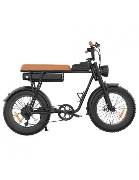 YAMALI FXH-006 Bicicletta elettrica Motore 1000W Batteria 48V 20Ah Pneumatici grassi 20*4'' - Marrone