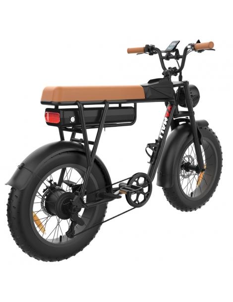 YAMALI FXH-006 Bicicletta elettrica Motore 1000W Batteria 48V 20Ah Pneumatici grassi 20*4'' - Marrone Duty-free