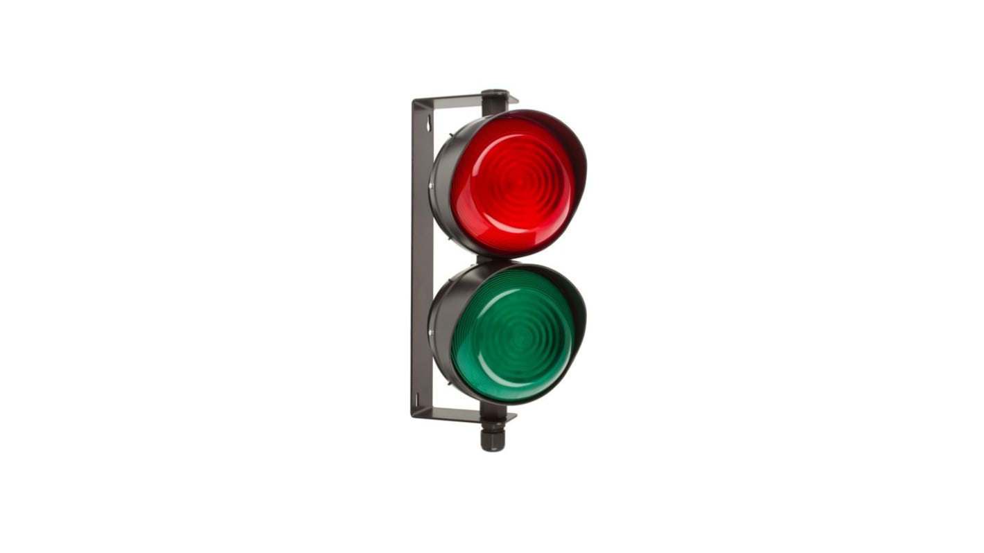 Rs-Online Semaforo LED RS PRO 85 → 280 V. LED 2 elementi lenti lenti Verde Rosso