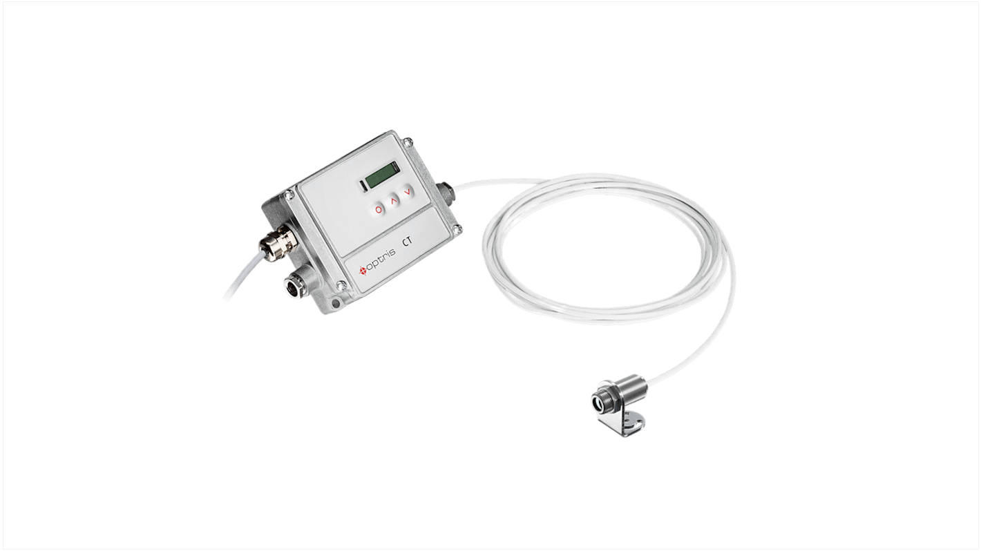 Rs-Online Sensore di temperatura IR Optris temperatura -50°C → +975°C Sensore di temperatura Analogico digitale cavo da 3m