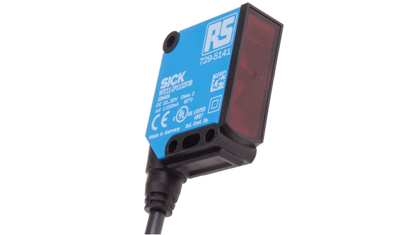 Rs-Online Sensore fotoelettrico Rettangolare RS PRO a diffusione rilevamento 40 mm → 1 m. uscita PNP