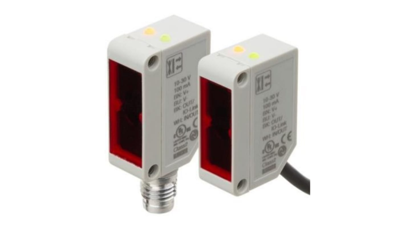 Rs-Online Sensore fotoelettrico Rettangolare RS PRO Diffuso con soppressione di sfondo rilevamento 1 m uscita NPN/PNP