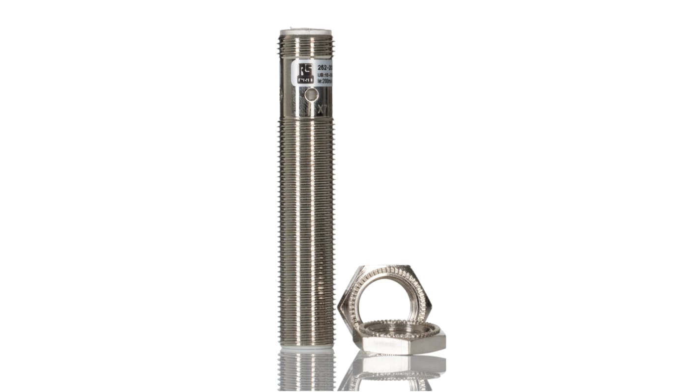 Rs-Online Sensore di prossimità Cilindro filettato RS PRO M12 rilevamento 8 mm 10 → 30 V CC