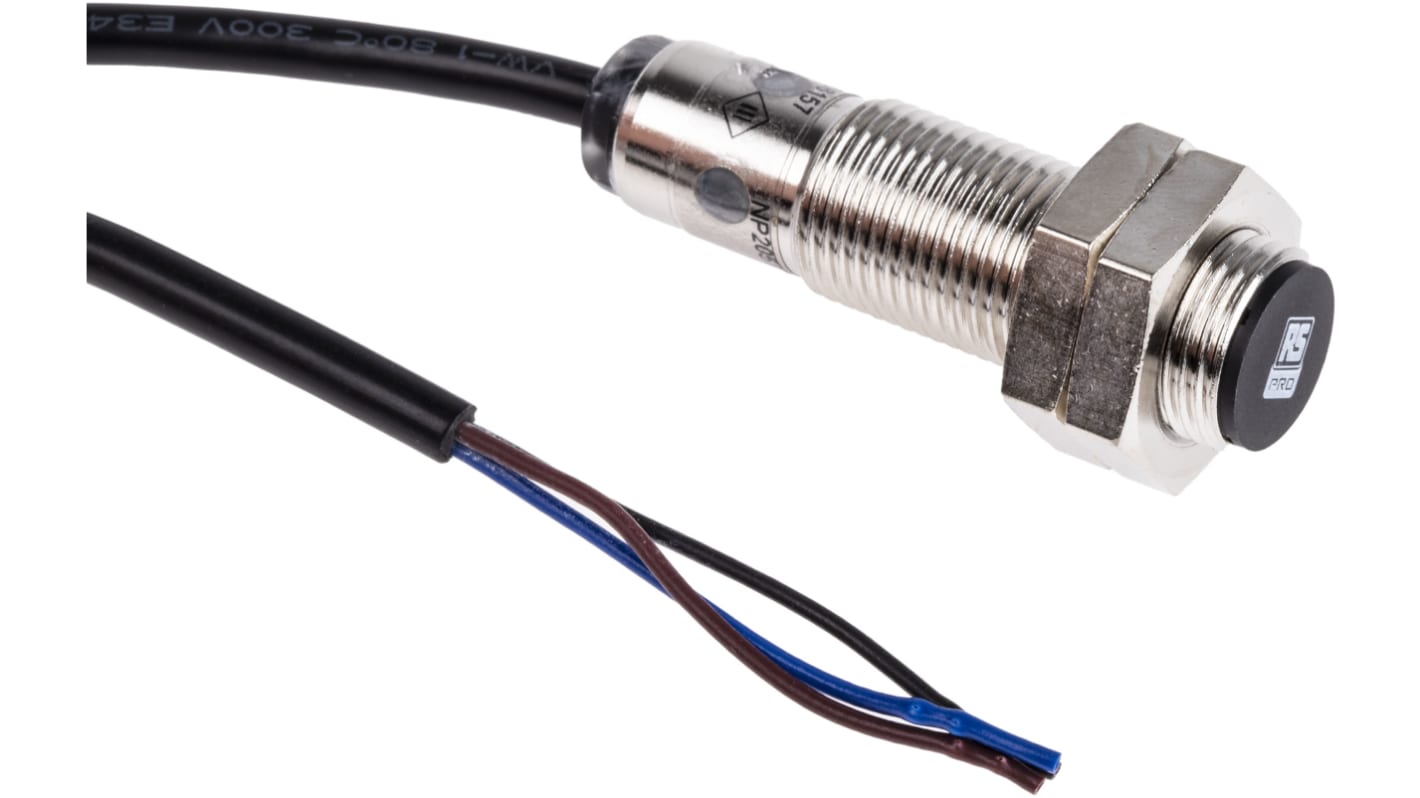 Rs-Online Sensore di prossimità Cilindro filettato RS PRO M12 rilevamento 4 mm 10 → 30 V c.c