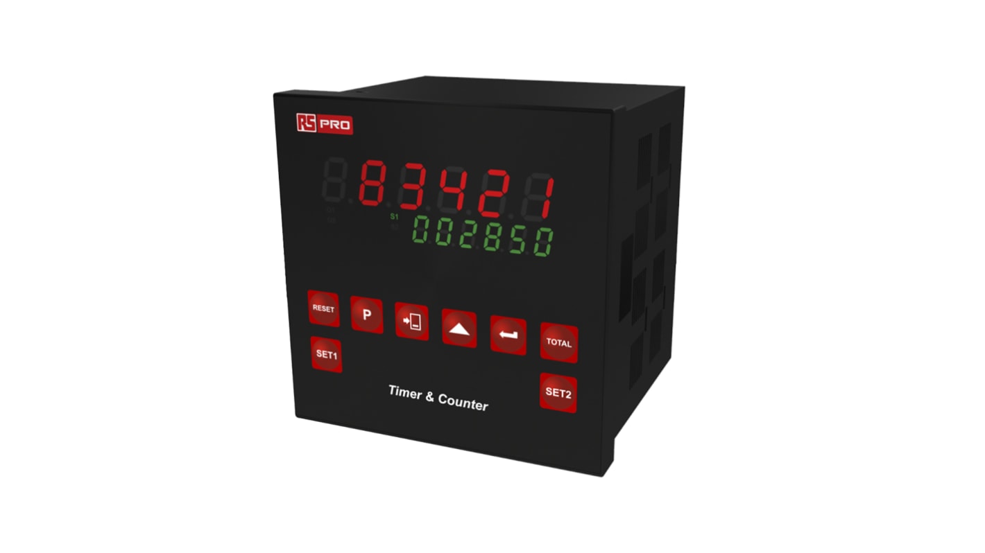 Rs-Online Contatore Meccanico RS PRO Secondi 6kHz display LED 6 cifre 24 V c.a. / c.c