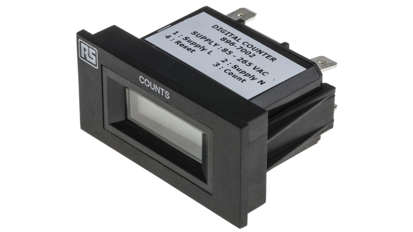 Rs-Online Contatore elettronico RS PRO Impulso 10Hz display LCD 6 cifre 85 → 265 V c.a
