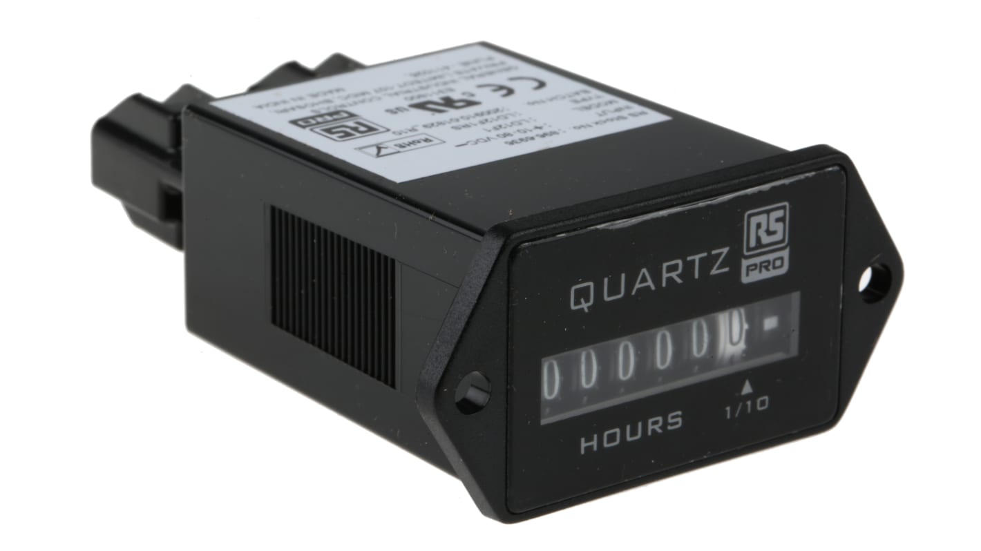 Rs-Online Contatore elettronico RS PRO Ore 50Hz display Analogico 6 cifre 10 → 80 V c.c