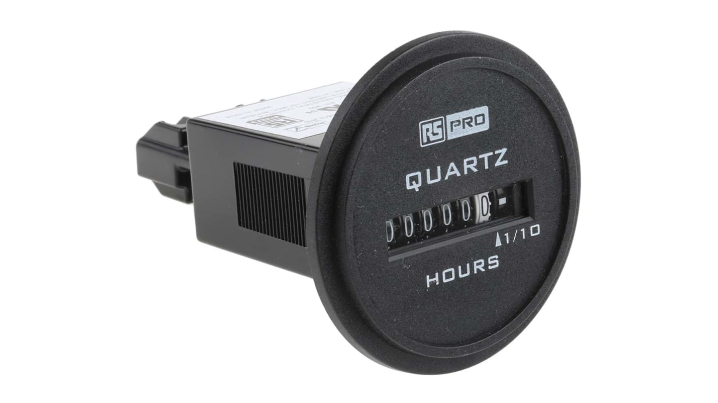 Rs-Online Contatore elettronico RS PRO Ore 50Hz display Analogico 6 cifre 10 → 80 V c.c