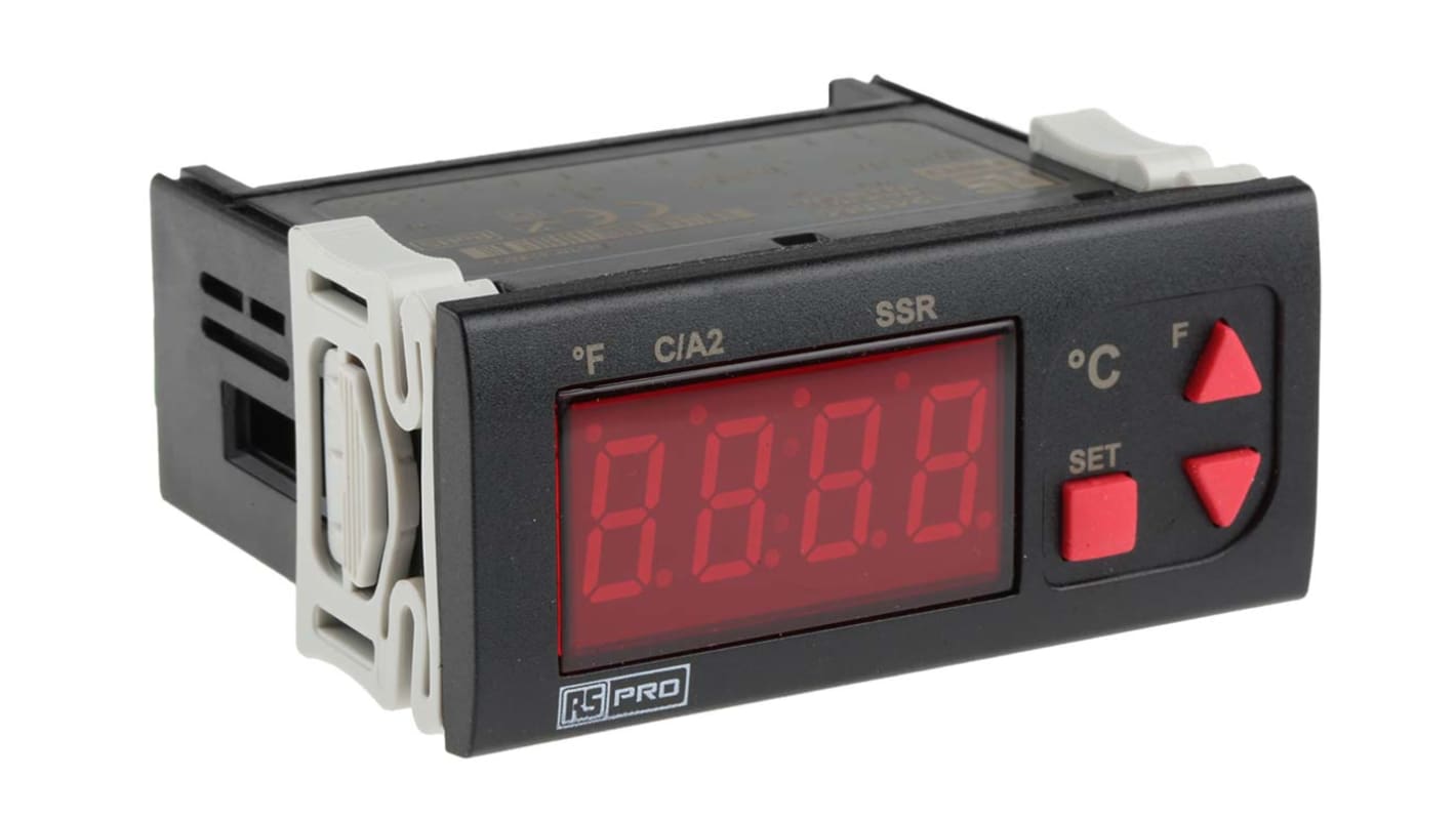 Rs-Online Regolatore di temperatura On/Off RS PRO 24 V c.a. 77 x 35mm 2 uscite Relè SSR