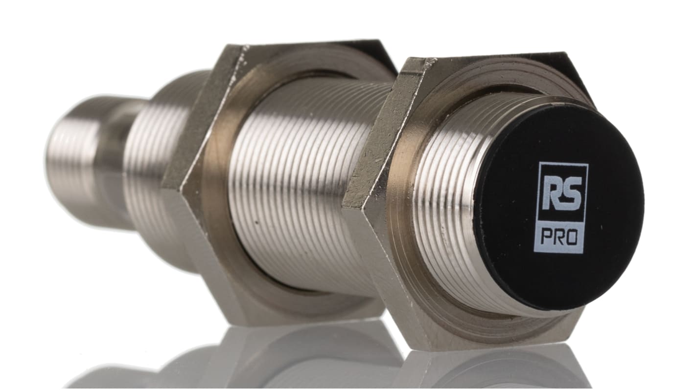 Rs-Online Sensore di prossimità Cilindro filettato RS PRO M18 rilevamento 8 mm 10 → 30 V c.c