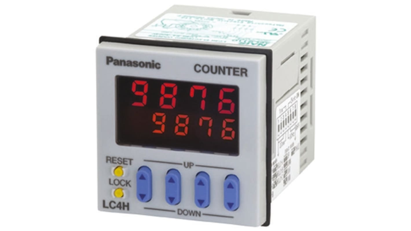 Rs-Online Contatore Panasonic 5kHz display LCD 4 cifre 240 V c.a In Linea