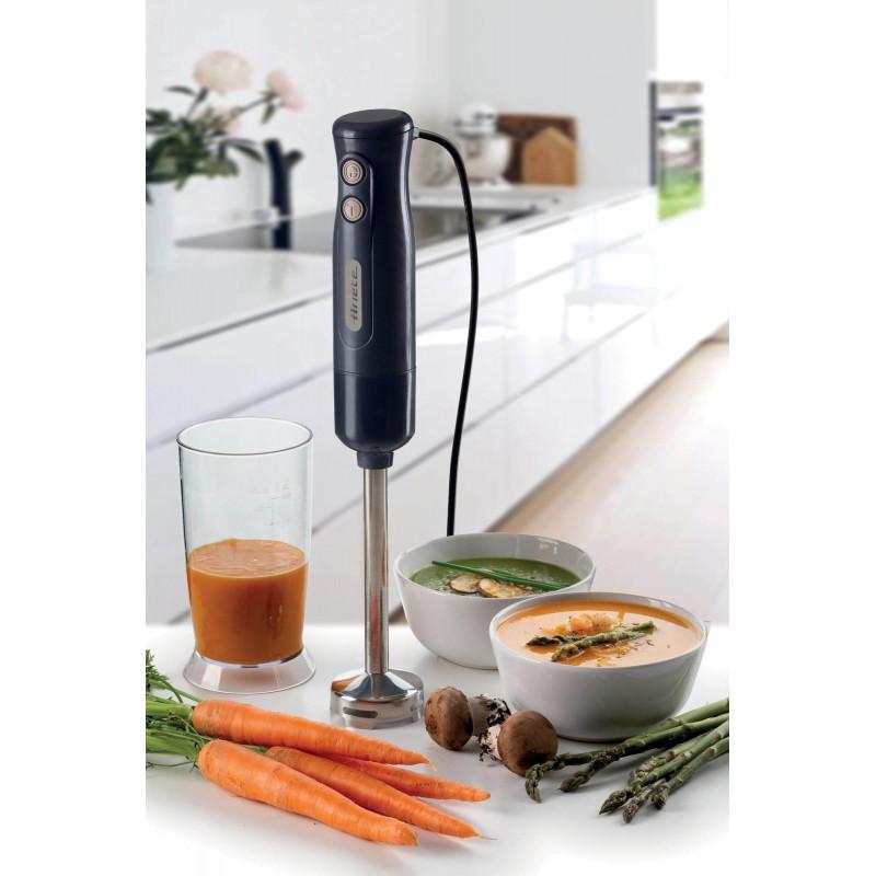 Ariete FRULLATORE A IMMERSIONE CON LAMA IN ACCIAIO INOX GRIGIO SCURO &AMP; TORTORA Spedizione Gratuita