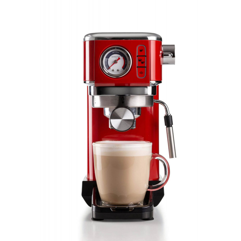 Ariete MACCHINA DA CAFFè ESPRESSO IN METALLO CON MANOMETRO ROSSO Soddisfazione Garantita