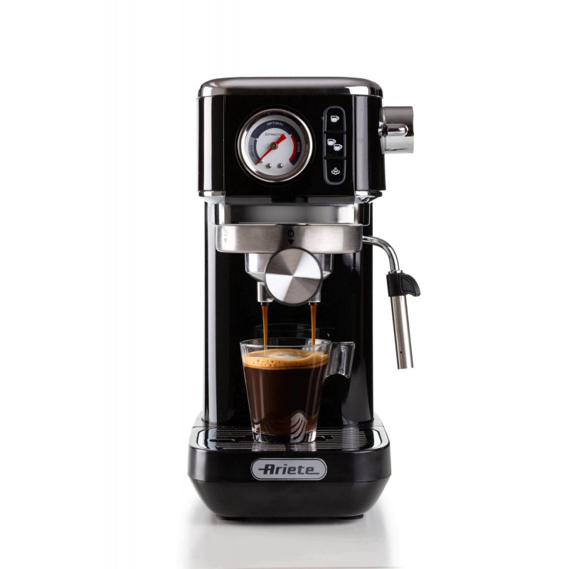 Ariete MACCHINA DA CAFFè ESPRESSO IN METALLO CON MANOMETRO NERO