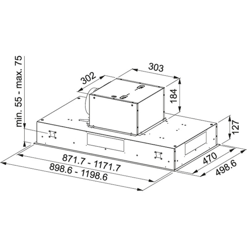 Franke FCBI 926 XS Integrato a soffitto Acciaio inox 700 m³/h A Consegna Veloce