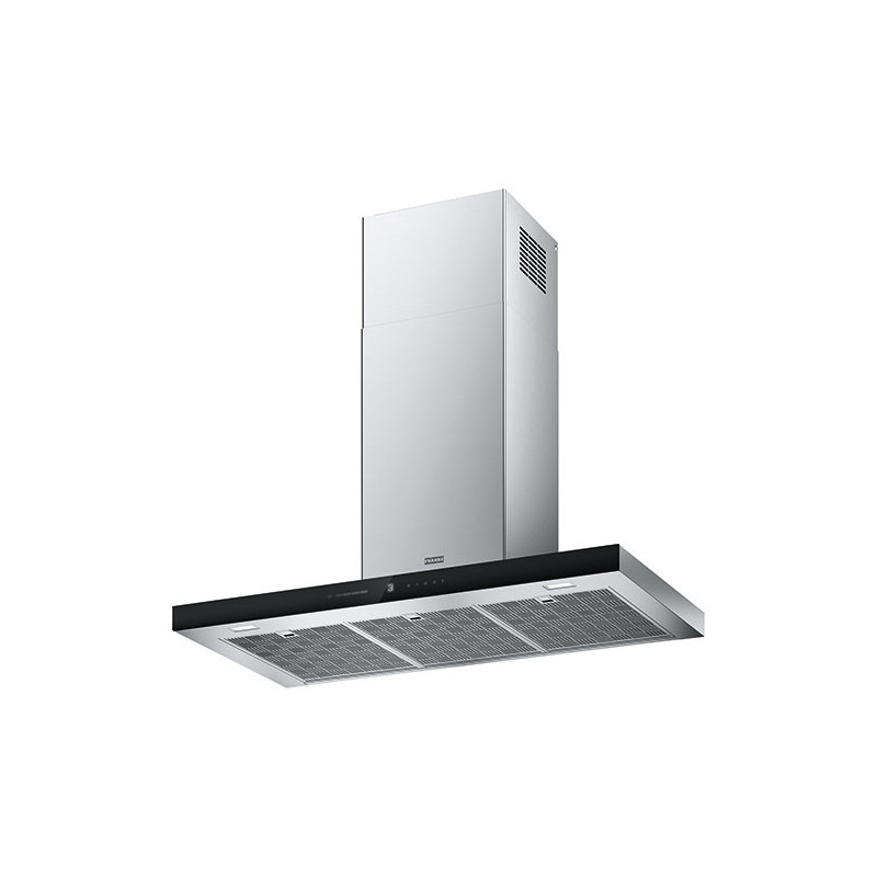 Franke T-SHAPE AVANT-SILENCE FTLN H45 X/BK GLASS A90 FRK Cappa aspirante a parete Nero Acciaio inox 750 m³/h A+
