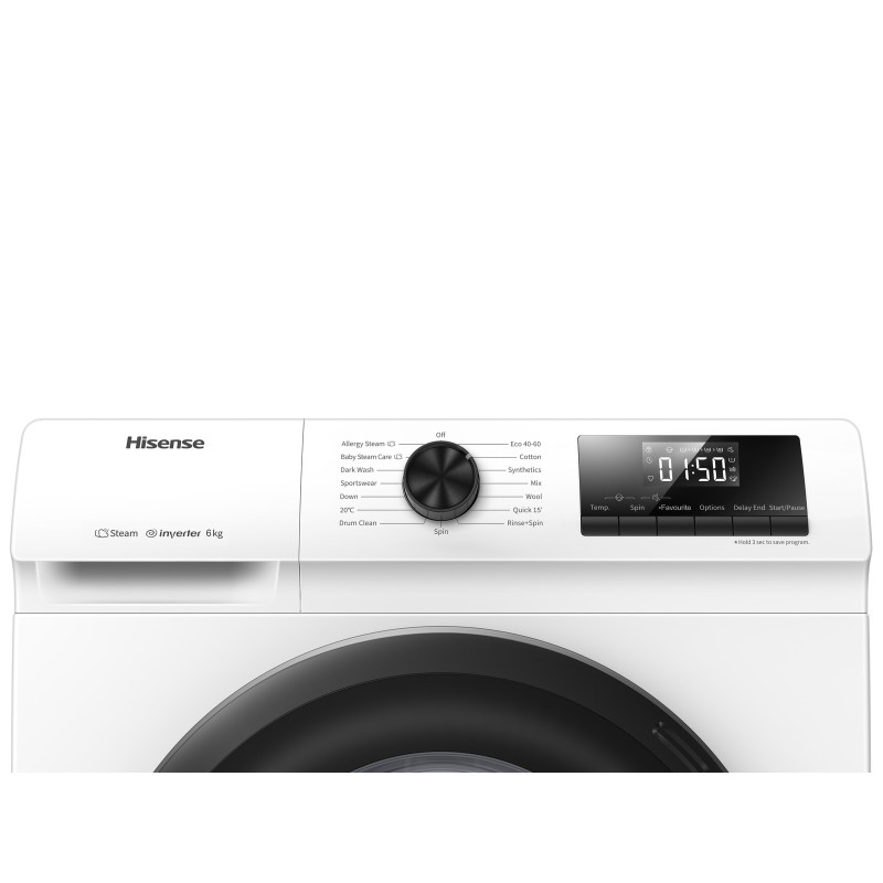 Hisense WFQP7012EVM lavatrice Caricamento frontale 7 kg 1200 Giri/min Bianco Offerte