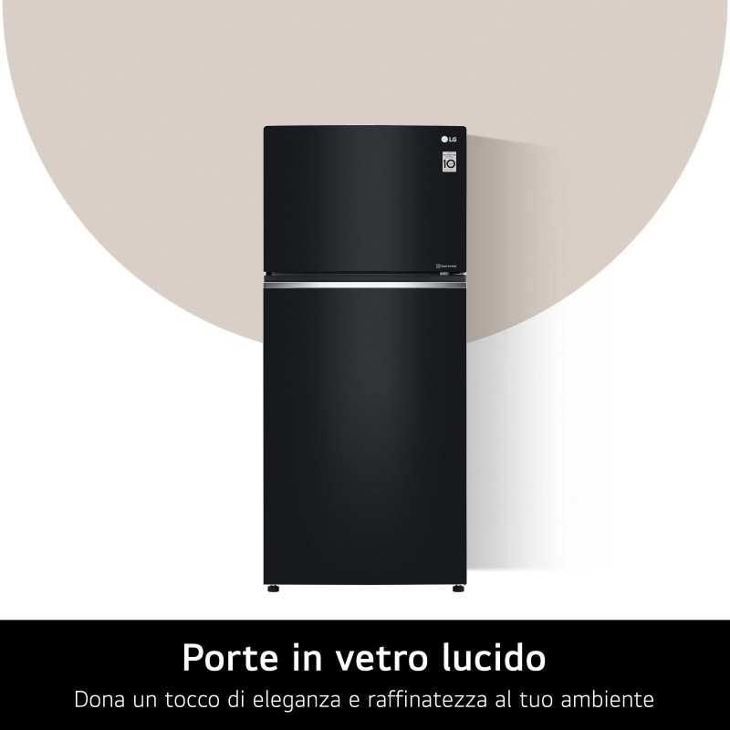 LG GTB744BMBED Frigorifero doppia porta Classe E 506L Porte in vetro Door Cooling Nero Saldi Di Fabbrica
