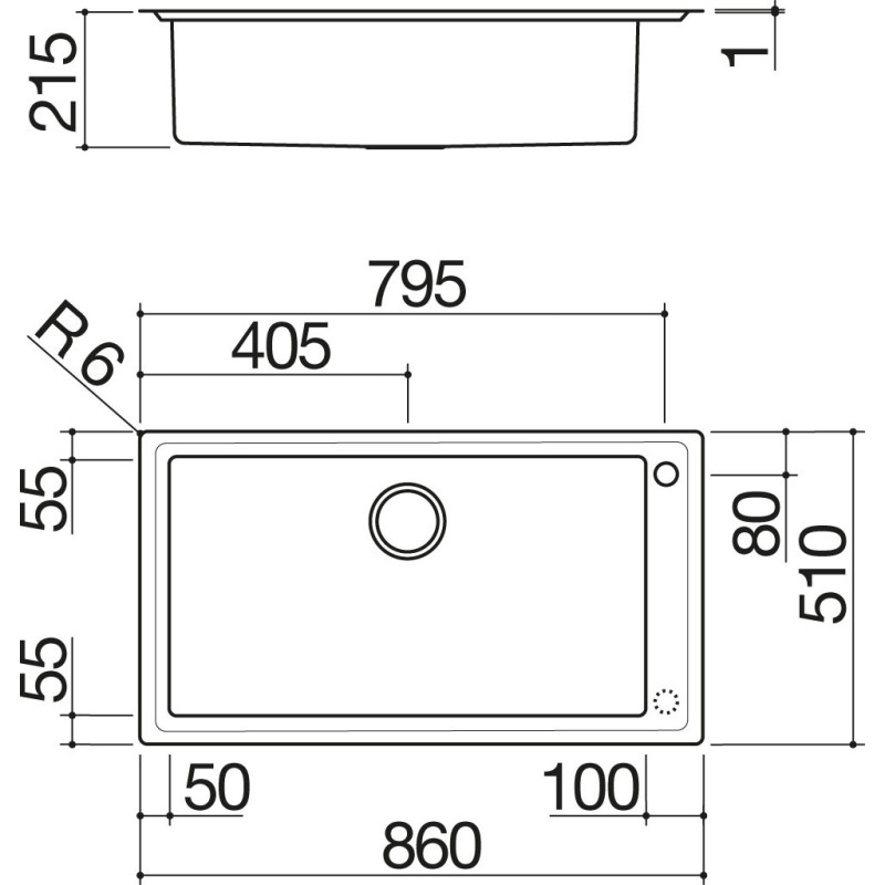 Barazza 1LES91P lavello Lavello ad incasso Rettangolare Acciaio inox In Saldo