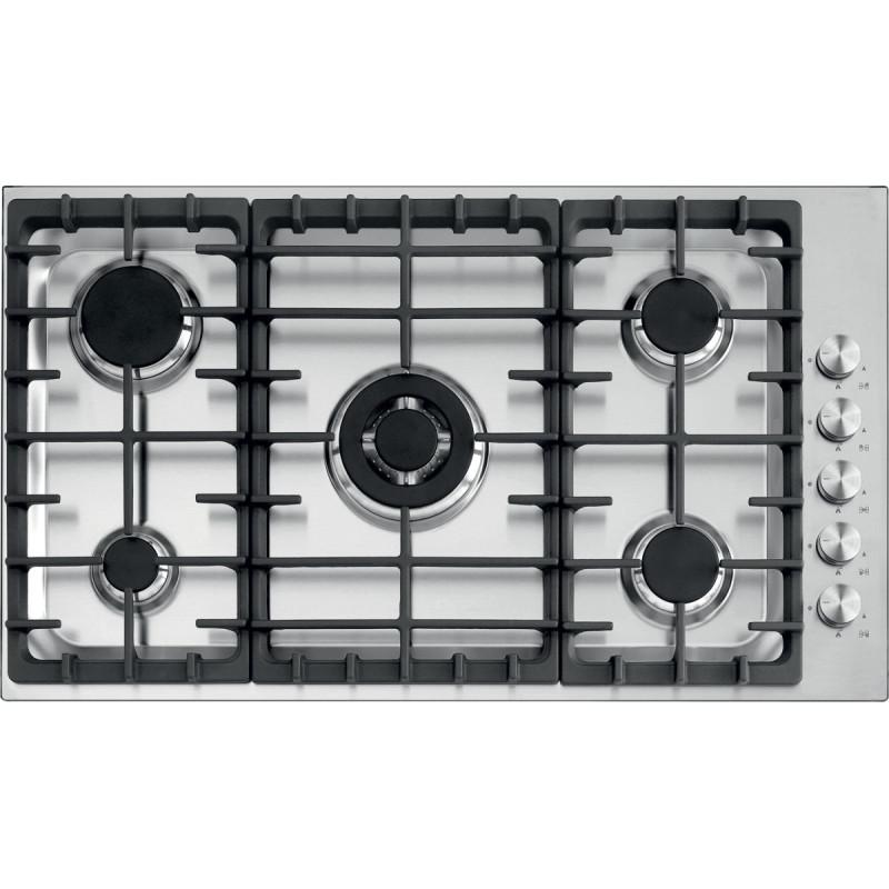 Barazza 1POF90 piano cottura Nero Acciaio inox Da incasso Gas 5 Fornello(i) Moda
