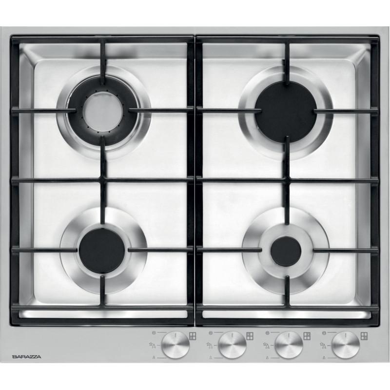 Barazza 1PBF64 piano cottura Nero Acciaio inox Da incasso Gas 4 Fornello(i) Qualità Garantita