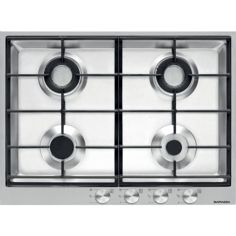 Barazza 1PBF74 piano cottura Nero Acciaio inox Da incasso Gas 4 Fornello(i) Negozi Online