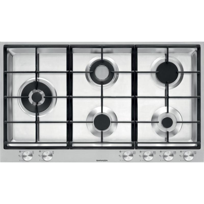 Barazza 1PBF95 piano cottura Nero Acciaio inox Da incasso Gas 5 Fornello(i) Acquista Ora