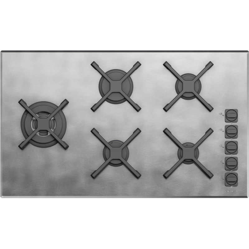 Barazza 1PUN95 piano cottura Nero Acciaio inox Da incasso Gas 5 Fornello(i) Presa