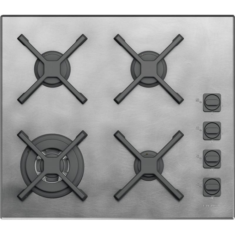 Barazza 1PUN64 piano cottura Nero Acciaio inox Da incasso Gas 4 Fornello(i)