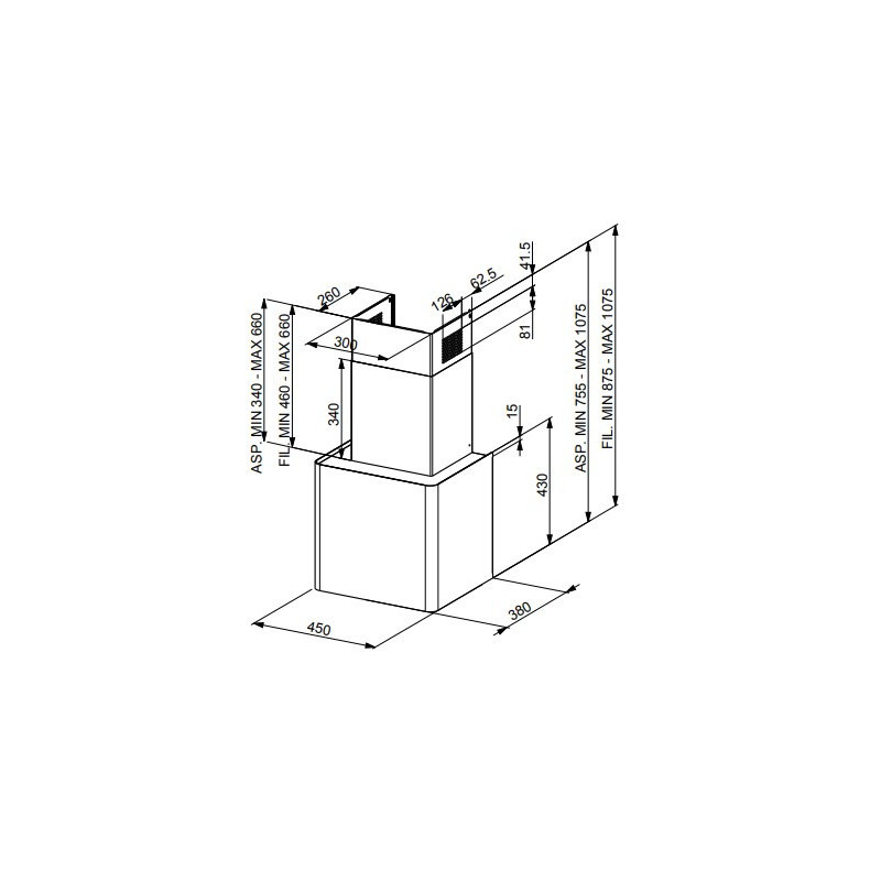 FABER S.p.A. Lithos EG6 WH Led A45 Cappa aspirante a parete Bianco 580 m³/h C 2025