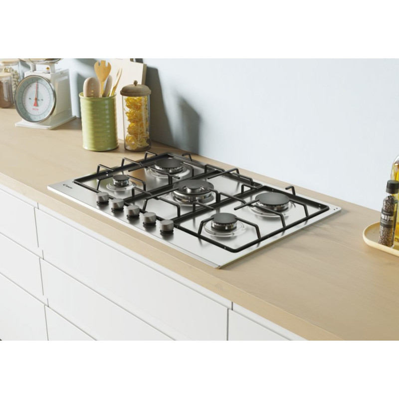 Candy Timeless CDOY7W4X Acciaio inox Da incasso 74 cm Gas 5 Fornello(i) Hotsell