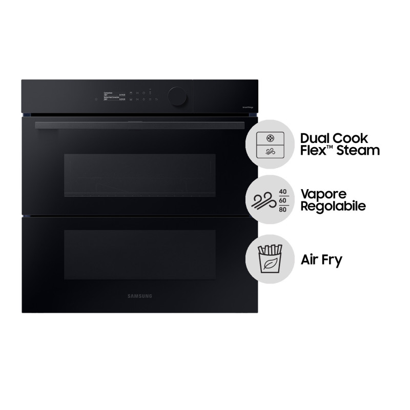 Samsung NV7B5760WBK Forno ad incasso a Vapore Serie 5 76 L A+ Vetro Nero Qualità