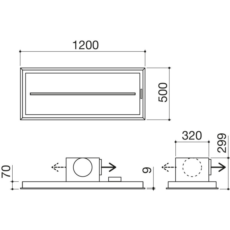 Barazza 1KBAS12 cappa aspirante Integrato a soffitto Acciaio inox 1000 m³/h Vendita Economica