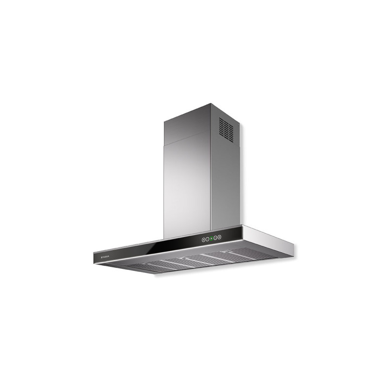 FABER S.p.A. ONYX-T BK GLASS/X A90 Cappa aspirante a parete Acciaio inox 380 m³/h A++ Spedizione Gratuita