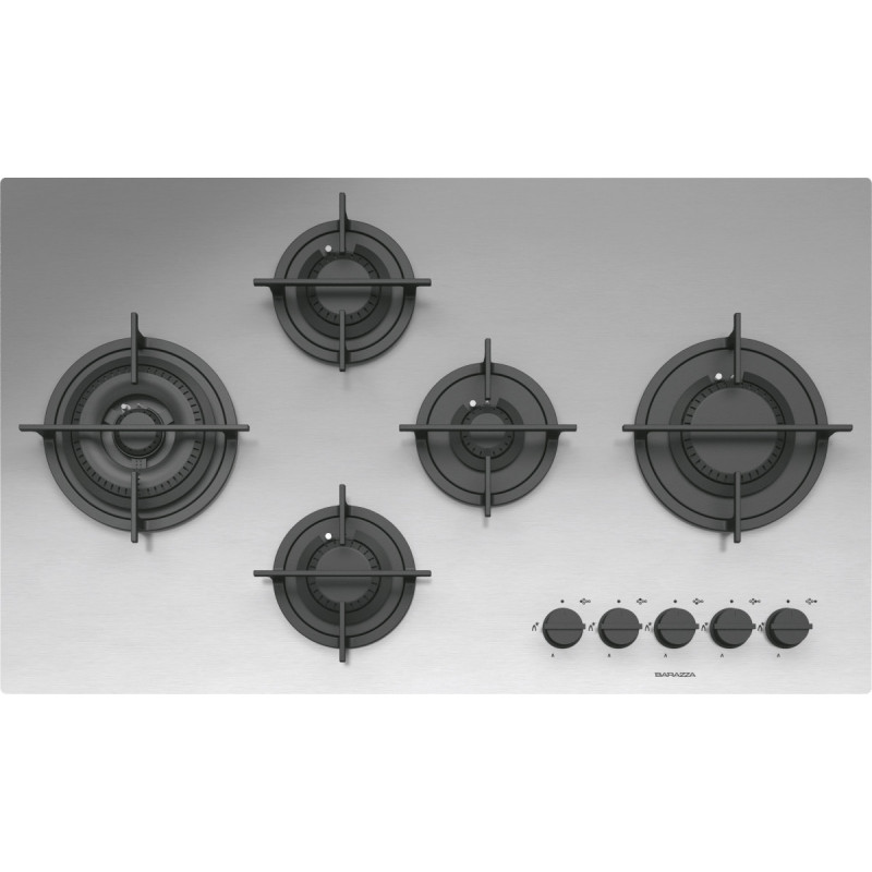Barazza 1PMD95 piano cottura Acciaio inox Da incasso 90 cm Gas 5 Fornello(i) Ultimi due giorni