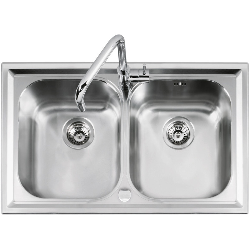 Barazza 1LLV90/2 lavello Lavello ad incasso Rettangolare Acciaio inox