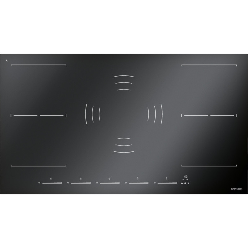 Barazza 1PIDS90N piano cottura Nero Da incasso 90 cm Piano cottura a induzione 5 Fornello(i)